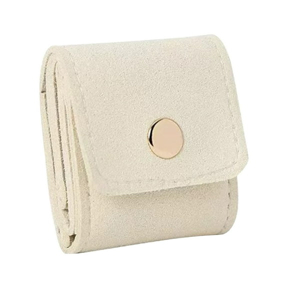 Kumdkd Mini Travel Jewelry Organizer Bag – Portable 5-Compartment Foldable Pouch for Rings, Earrings & Necklaces | -Free Storage for Vacation & Daily Use (3 Colors)