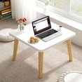 thumbnail image 1 of Kumdkd Modern Mini Coffee Table - Space-Saving End Table for Bedroom/Balcony, Eco-Friendly Wood Construction with Sturdy Triangular Legs (15.75x15.75in, Compact Design)‌, 1 of 6