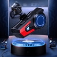 thumbnail image 1 of Kumdkd Motorcycle Helmet Bluetooth Headset, Bluetooth 5.0 Intercom with Intelligent Noise Reduction, 40-Hour Talk Time, IP67 Waterproof, Dual Phone Connection, Long Range Communication for Riders, 1 of 8