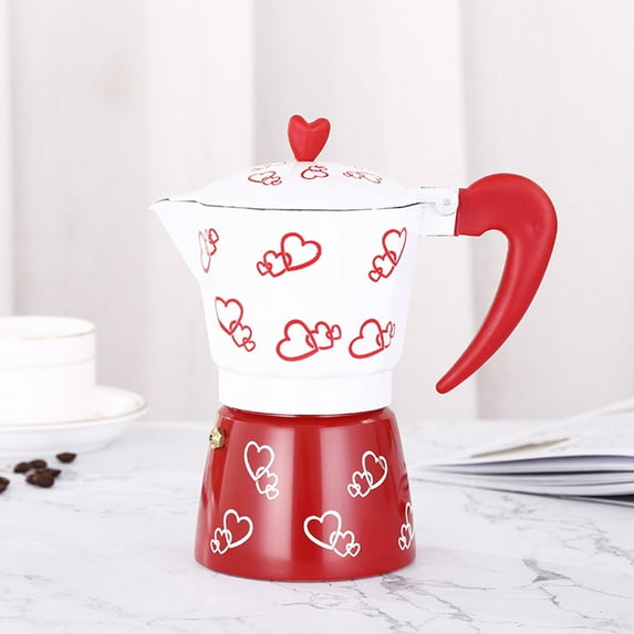 Kumdkd Multicolor Aluminum Moka Pot Stovetop Espresso Maker, 5.9x5.9x3.1in Italian Coffee Maker for Gas & Ceramic Stoves, Portable Pour Over Coffee Maker for Home, Office, Travel