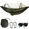 thumbnail image 1 of Kumdkd Outdoor Camping Hammock with Mosquito Net, 8.5x4.6ft Portable Double/Single Hanging Bed for Travel, Hunting, Backpacking, Includes Straps & Carabiners, 661lb Capacity, 1 of 5