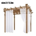 thumbnail image 1 of Kumdkd Outdoor Sheer Curtains 52x84 Inch - Sun Filtering Patio Drapes with Grommets for Porch, Pergola | Linen-Look Polyester Indoor/Outdoor Curtain Panel (1 Panel,2.1*2.3m), 1 of 9