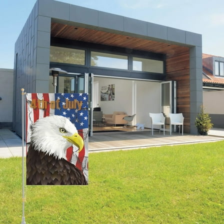 Kumdkd Patriotic Stars and Stripes Eagle Garden Flag 12x18 Inch Double Sided Outside, USA 4th of July Memorial Day Independence Day Watercolor Yard Outdoor Decoration