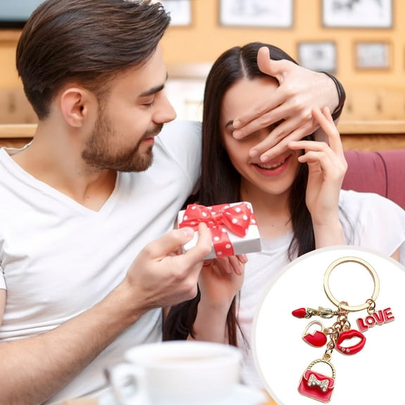 Kumdkd Personalized Brick Matching Heart Keychains, Initial Cute Keychains for Couple Boyfriend Girlfriend