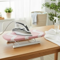 Kumdkd Pink Mini Ironing Board - 10.24x3.9in Foldable Ironing Sleeve for Cuffs & Collars, Portable Travel Ironing Pad with Heat-Resistant Cotton Cover, Compact Storage for Home & Apartment (200g)