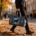 thumbnail image 1 of Kumdkd Portable Quilted Travel Bag with Horse Print, 18"x9"x9" Waterproof Weekender Bag, Durable Polyester Duffel with Multiple Pockets for Weekend Getaways & Business Trips, 1 of 6