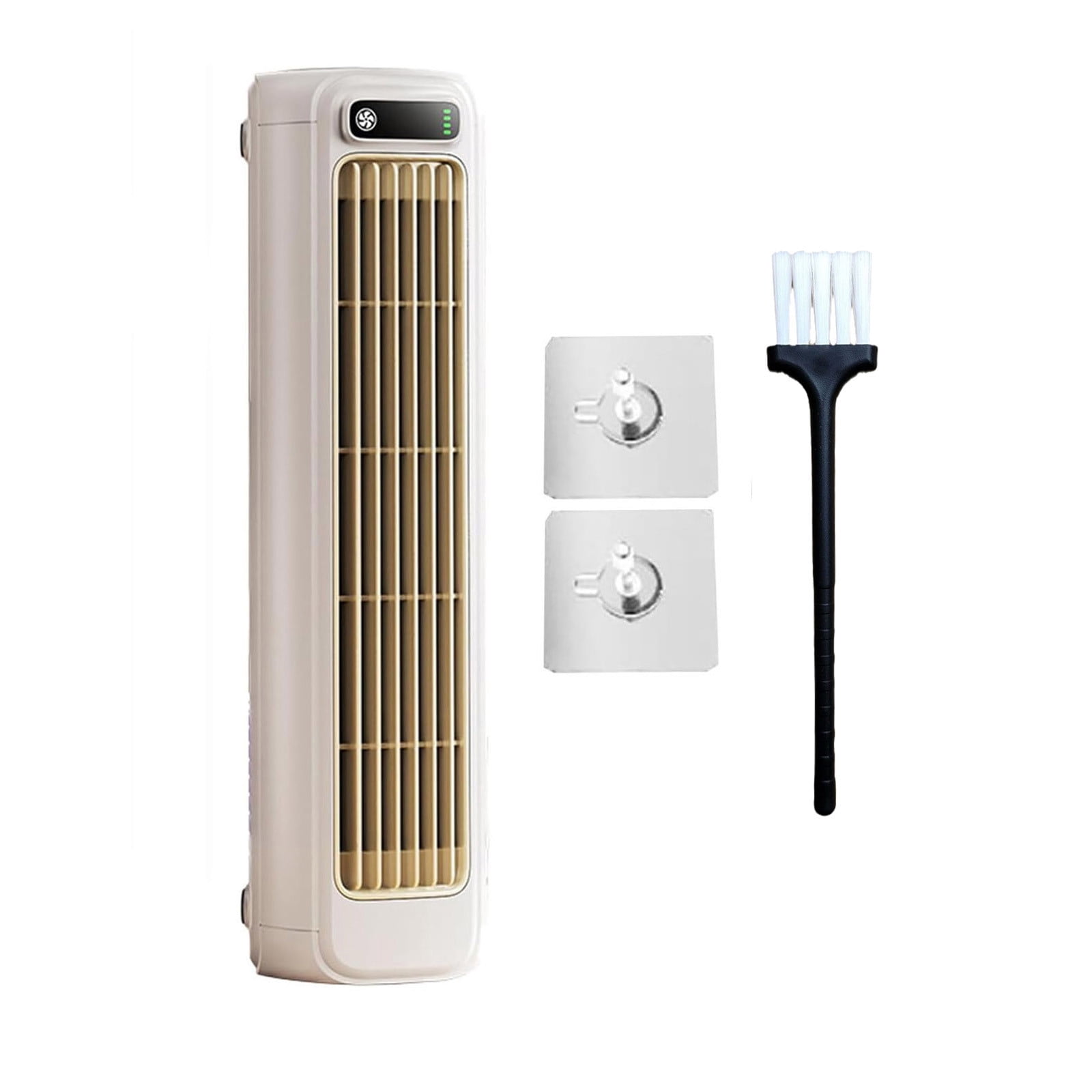 Kumdkd Portable Tower Fan, Rechargeable 2000mAh Battery Personal Fan with 3 Speeds, Quiet 36dB Desktop Fan for Bedroom Office Desk Kitchen Indoor Outdoor, 12.28in Compact Space Saving Fan