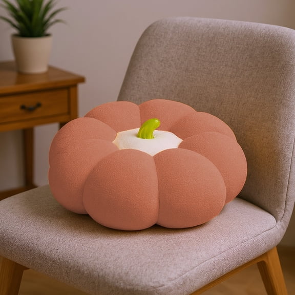 Kumdkd Pumpkin Shape Futon Cushion - Soft Plush Halloween Decor, Versatile Use for Living Room or Tatami Bays, Machine Washable, Perfect for Parties & Kids