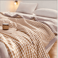 thumbnail image 1 of Kumdkd Pure Cotton Summer Quilt, 59x79" Lightweight Thin Blanket, Machine Washable Cool Bedspread for Air Conditioned Rooms, Plaid Pattern Twin Size Quilt, All Season Light Quilt, 1 of 6