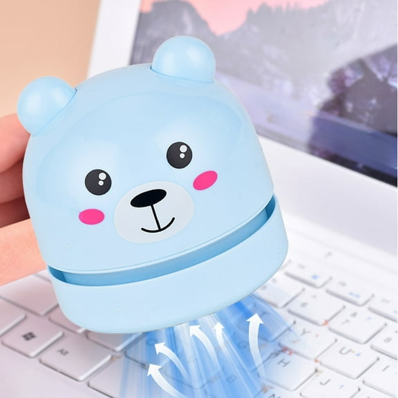 Kumdkd Rechargeable Desktop Vacuum Cleaner, Handheld Cordless Mini Vacuum for Keyboard, Car, Office, Small Spaces, Powerful Suction for Crumbs, Pet Hair, USB Portable Electric Cleaner