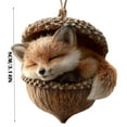 thumbnail image 1 of Kumdkd Resin Forest Animal Ornaments, Hazelnut Sleeping Critters Christmas Tree Decor Set with Fox, Owl, Bunny, Hedgehog, Woodland Theme Holiday Decoration for Nature Lovers, 3.14 Inch, 1 of 2