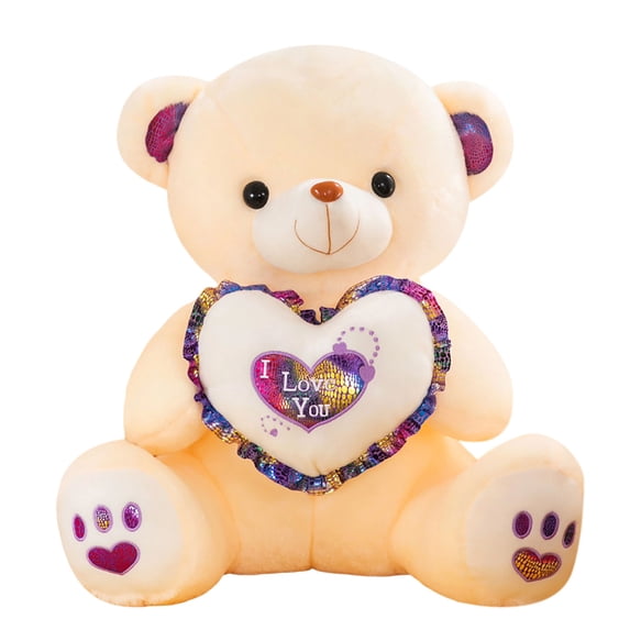 Kumdkd Rose Bear Stuffed Animal Toy, Cute Plush Doll Gift for Girlfriend, Valentine's Day Present, Kids Birthday Gift, Soft Huggable Teddy Bear