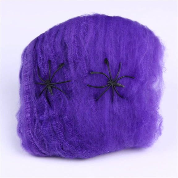 Kumdkd Scary Halloween Spider Web Decor with 2 Spiders - Stretchy 400ft Cobweb for Indoor Outdoor Party Decorations, , Themed Events
