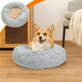 thumbnail image 1 of Kumdkd Self Warming Cat Dog Bed,Modern Soft Plush Round Pet Bed, Mini Medium Sized Dog Cat Bed Self Warming Spring Autumn Winter Indoor Snooze Sleeping Cozy Kitty Teddy Kennel (Gray), 1 of 6