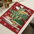 thumbnail image 1 of Kumdkd Set of 4 Christmas Placemats, Festive Holiday Table Mats 12x18 Inch for Dining Table Decor, Washable Xmas Table Setting & Home Kitchen Decorations, 1 of 8