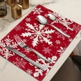 thumbnail image 1 of Kumdkd Set of 4 Christmas Placemats, Festive Holiday Table Mats 12x18 Inch for Dining Table Decor, Washable Xmas Table Setting & Home Kitchen Decorations, 1 of 8