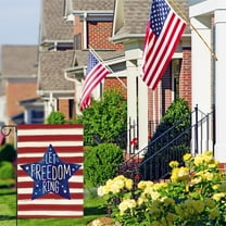 Kumdkd Small Flags for Yard and Garden, Garden Flag Double Sided USA Flag USA 4th July Independence Day Home Farmhouses Decor 12x18 Inch