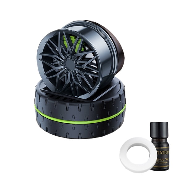 Kumdkd Solar Powered Car Perfume Aromatherapy Diffuser, Automatic Rotating Air Freshener with Essential Oil Refill, Elegant Center Console Decor for Vehicle Home Office, 5ml Scent Cartridge