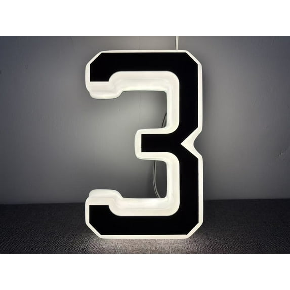 Kumdkd Solar Powered LED Address Numbers, Waterproof Illuminated House Numbers Sign with Time & Temperature Display, Large Modern Outdoor Address Plaque for Mailbox, IP65, Black/White