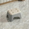 thumbnail image 1 of Kumdkd Stackable Plastic Stools, Small Square Step Stool for Living Room, Bathroom & Kindergarten, Gray, 12.6"x10"x7", Thickened Seat with Non-Slip Feet, 1 of 6