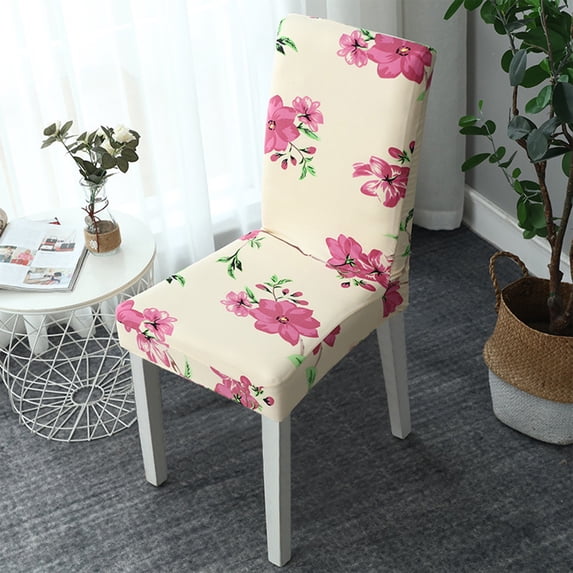 Kumdkd Stretch Chair Covers for Dining Room Chairs, Elastic Spandex Slipcovers Kitchen Seat Protectors, Washable Nylon Fabric Decorative Covers for Wedding Banquet Home Decor, Set of 1, Multicolor
