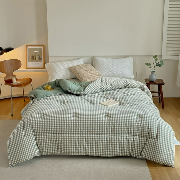 Kumdkd Thickened All-Season Cotton Quilt - 59x78 Inch Khaki Bedding, Ultra-Soft & Warm Quilt for Spring/Fall/Winter, Easy-Care Durable Craftsmanship