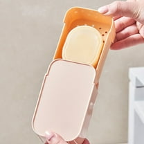 Kumdkd Travel Soap Container Leakproof - Portable Soap Dish with Drainage Holes (TSA Approved Toiletry Organizer for Camping/Gym - Fits 4.5” Bar Soaps)