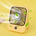 thumbnail image 1 of Kumdkd USB Rechargeable Desk Fan - 3 Speed Portable Mini Fan with Adjustable Angle, 500mAh Battery & Ultra Quiet Operation for Office, Bedroom or Travel - 5 Inch Personal Cooling Fan (Yellow), 1 of 6