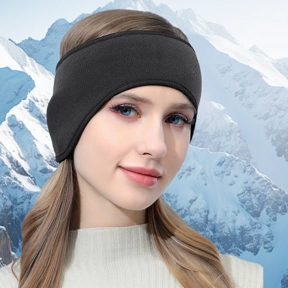 Kumdkd Unisex Thermal Ear Warmer Headband - Winter Sports Ear Muffs for Running, Skiing & Hiking - Non-Slip Fleece Lined Windproof Hairband