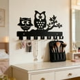 thumbnail image 1 of Kumdkd Wall Mounted Metal Hook Rack with Multiple Hooks - Decorative Coat, Hat, and Backpack Hanger for Entryway, Living Room, Hallway & Office Organization, Black, 9.8x4.7 Inches, 1 of 6