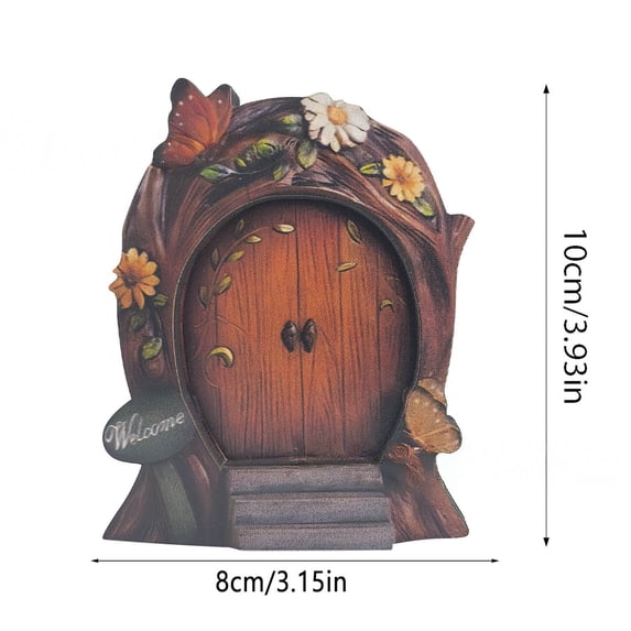 Kumdkd Whimsical Wooden Mushroom Door Decoration - Fairy Tale Storybook Decor for Children's Bedroom, Staircase, Garden & Home, Handcrafted Wooden Ornament