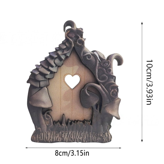 Kumdkd Whimsical Wooden Mushroom Door Decoration - Fairy Tale Storybook Decor for Children's Bedroom, Staircase, Garden & Home, Handcrafted Wooden Ornament