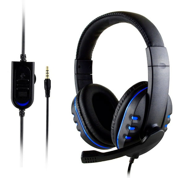 Kumdkd Wired Gaming Headset with Mic - HI-FI Stereo Headphones for PC PS5 Xbox Nintendo Switch, Noise Cancelling Over-Ear Headset with Volume Control, 3.5mm Jack (Black)