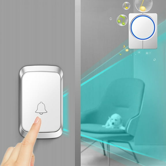 Kumdkd Wireless Battery Doorbell - 38 Ringtones, 4-Level Volume, Weather-Resistant, Easy Install, No Wiring Needed