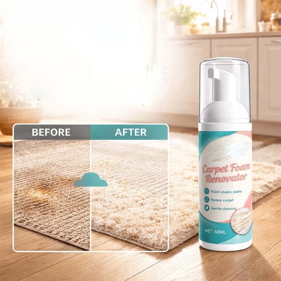Kumdkdwn Carpet Foam Cleaner – Portable Stain Remover for Carpets, Upholstery & Rugs (60 ml)