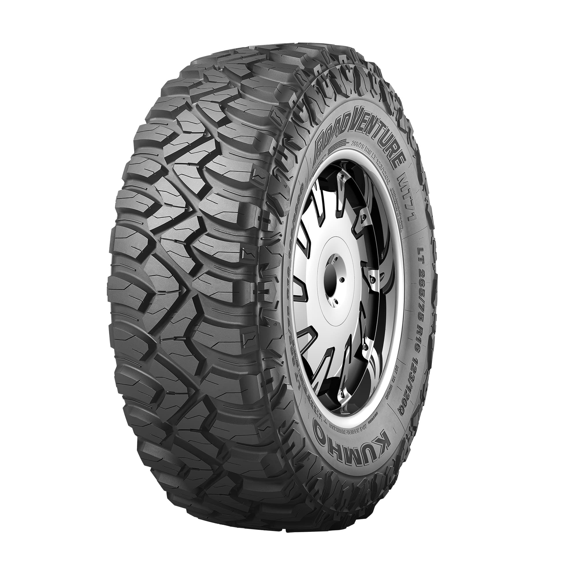 Kumho Road Venture MT71 Mud Terrain LT255/75R17 111/108Q C Light Truck Tire
