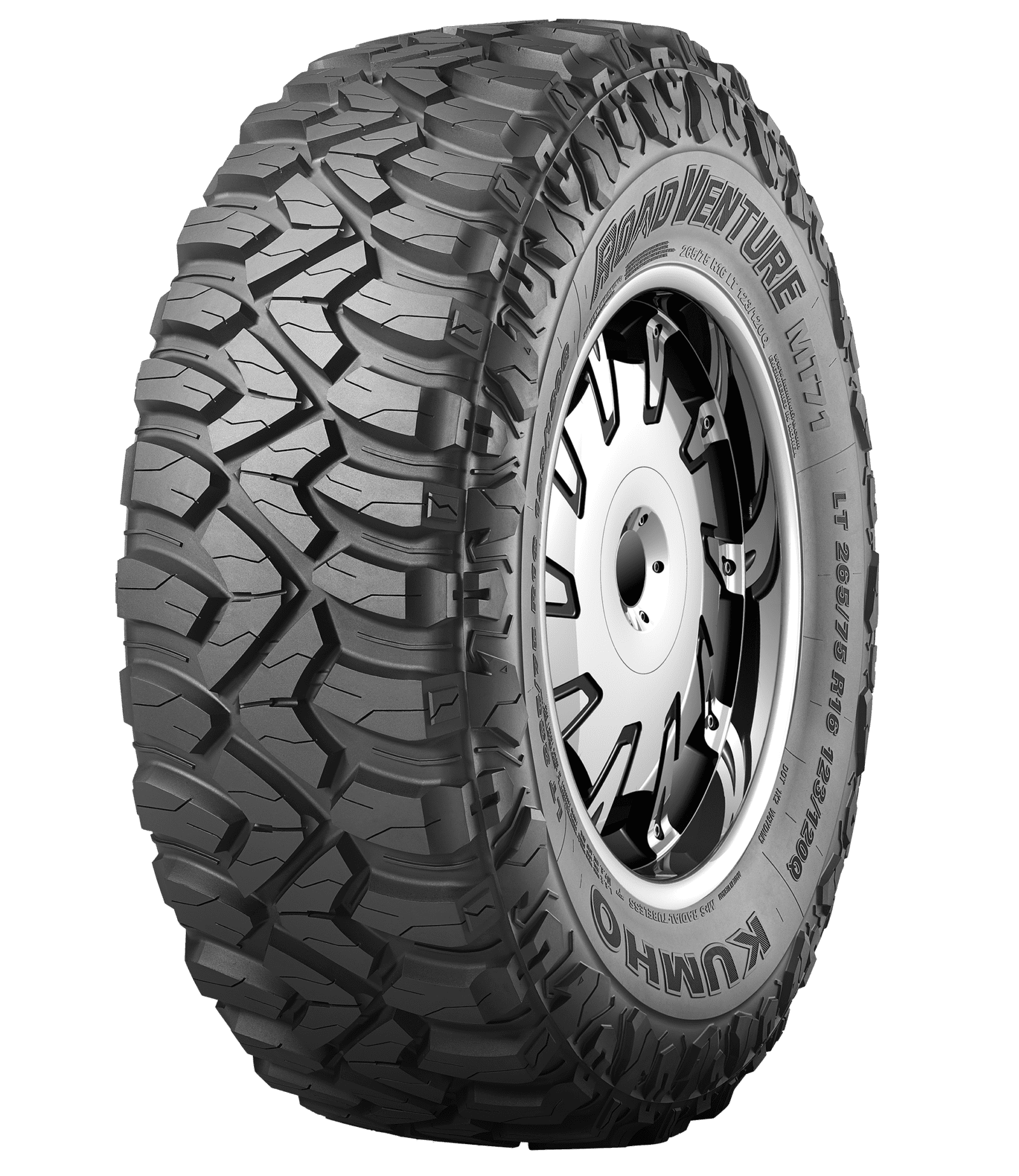 Kumho Road Venture MT71 Mud Terrain Tire – 37X13.5R20LT 127Q Tire Simolary simolary.com