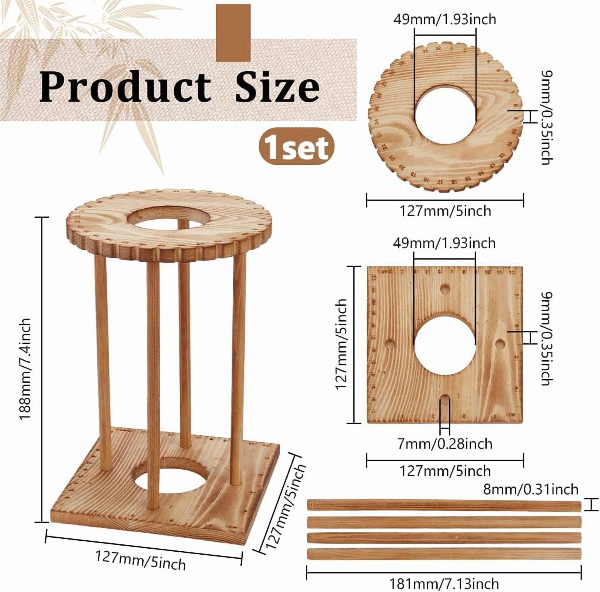 Kumihimo Marudai Disk Kit 32 Slot Wooden Kumihimo Braiding Disk Set ...