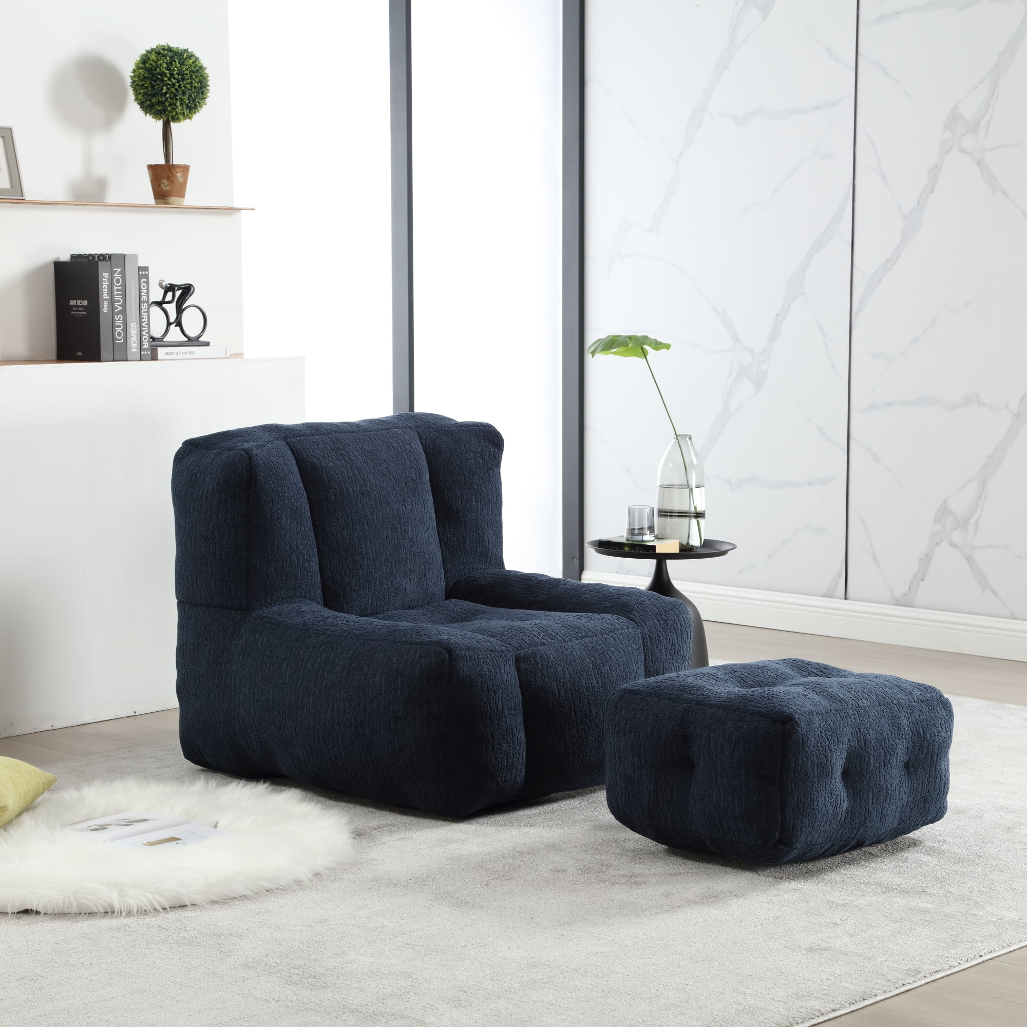 Premium Soft Bean Bag Chair with High Resilient Foam for Comfort