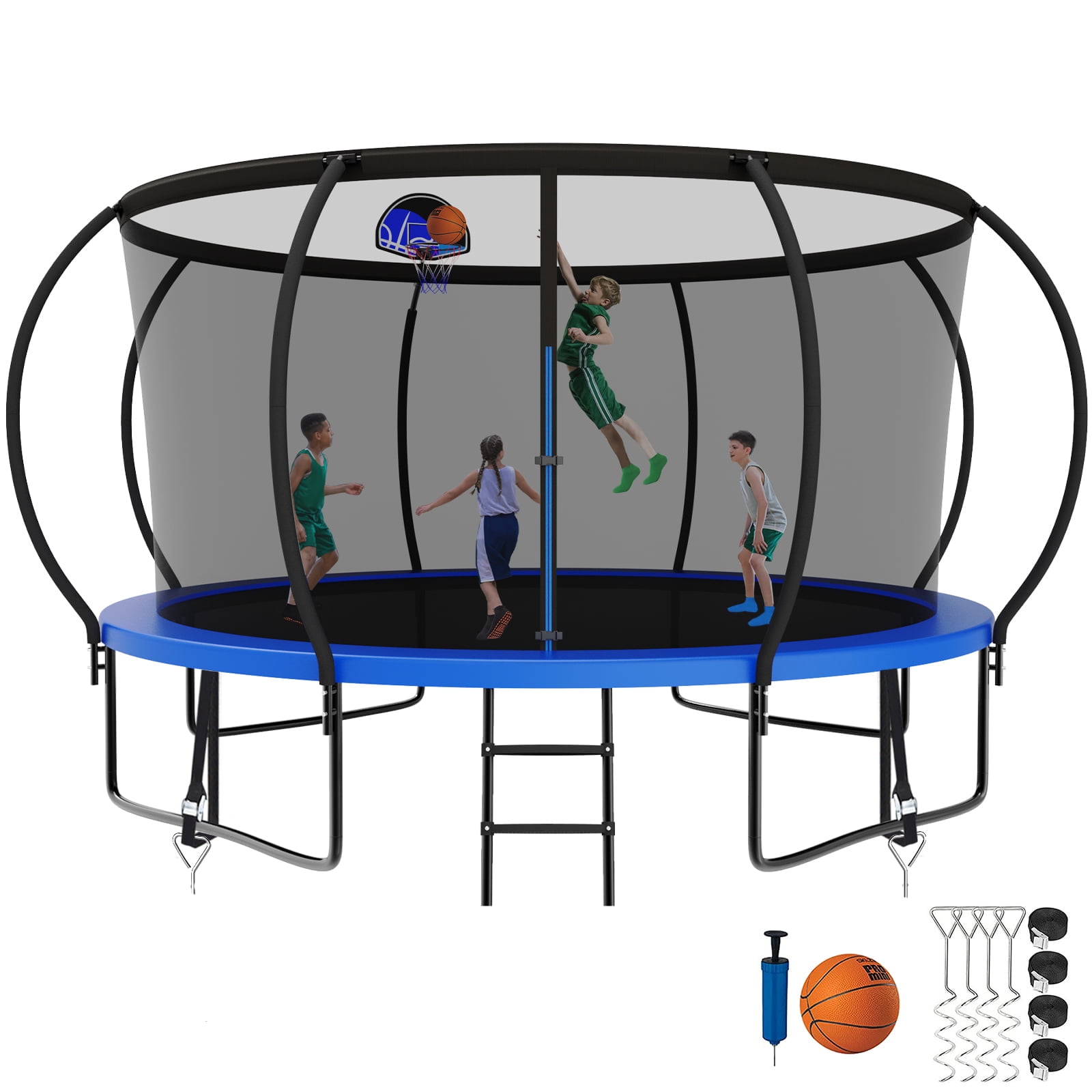 12ft trampoline shop and enclosure