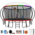 thumbnail image 1 of Kumix Trampoline 8 10 12 14 15 16FT, 1500LBS Upgraded Trampoline for 5-6 Adults/ 10 Kids with Light, Sprinkler, Socks, Recreational Trampoline with Basketball Hoop, Wind Stakes, No Gap Trampoline, 1 of 7