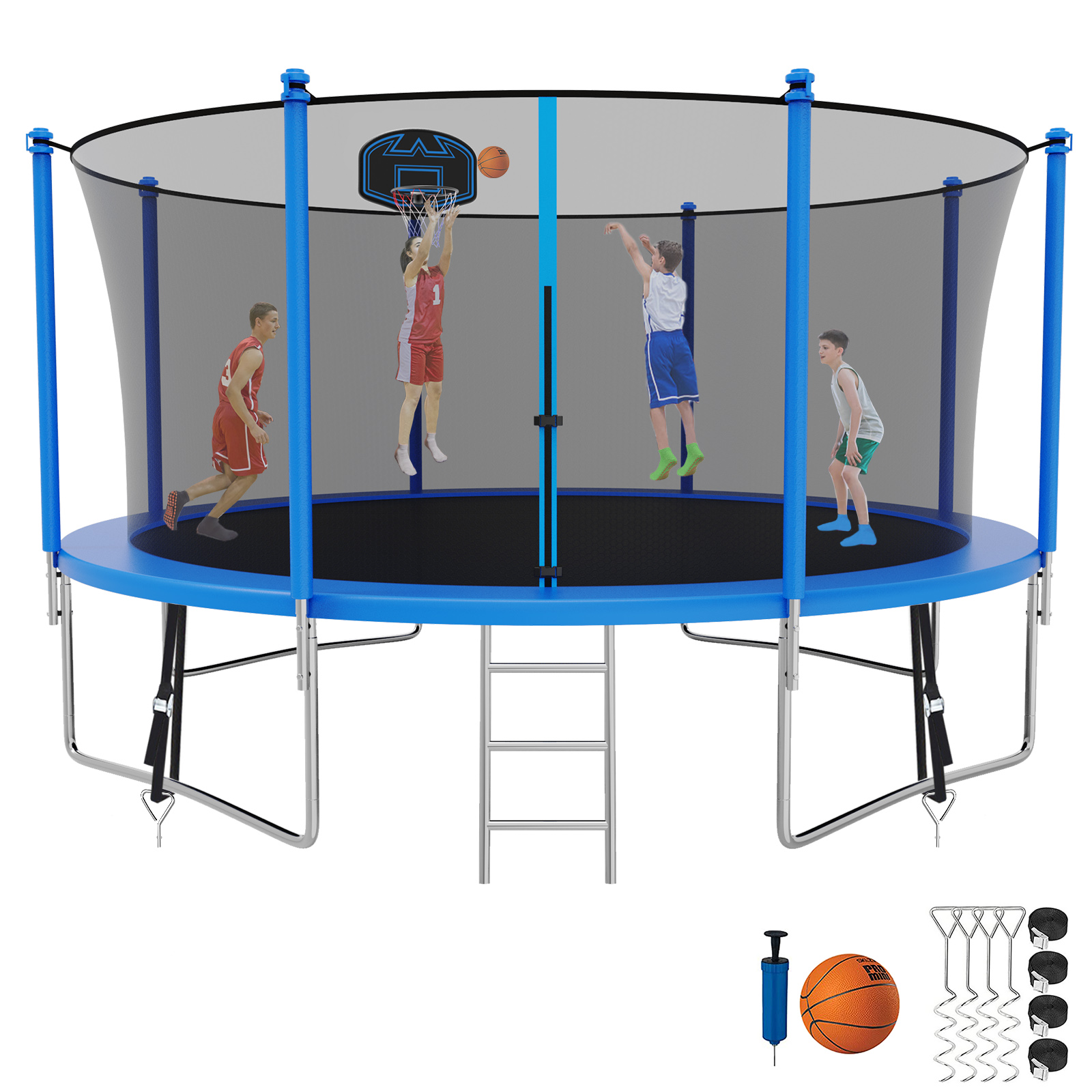 Kumix Trampoline with Enclosure, 1400LBS 14FT Trampoline for Kids