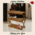 thumbnail image 1 of Kumji Acacia 3 Tiers Shelf, Acacia Wooden Plants Stand, Foldable Shoe Rack, Indoor Plant Stand, Towel Shelf for Bathroom, Multipurpose Shelf Perfect Idea For Living Room, Bathroom Natural Color., 1 of 8