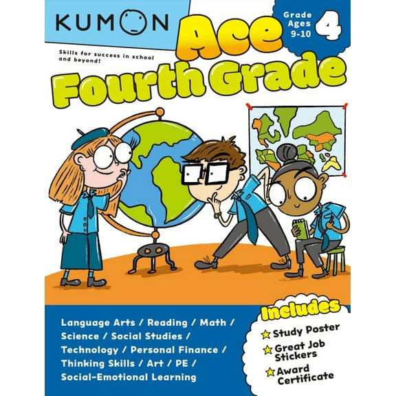 Kumon Ace Fourth Grade, (Paperback)