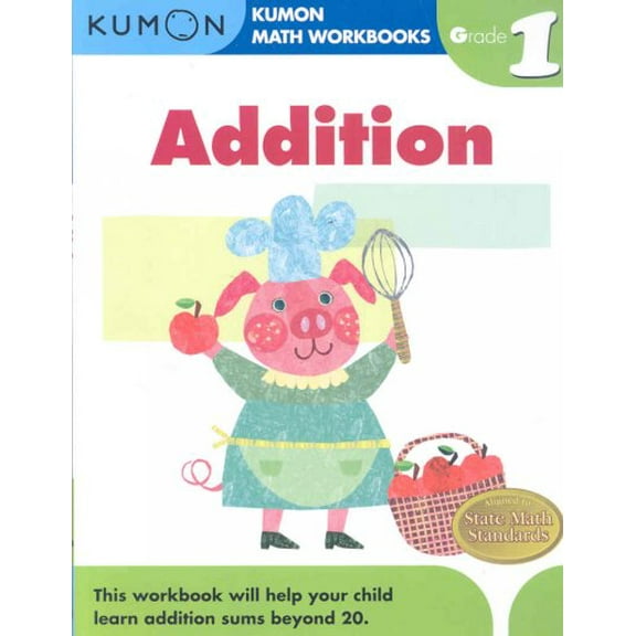 Pre-Owned Kumon Grade 1 Addition (Calculation Math Workbooks), Ages 6-7, 96 pages (Kumon Math Workbooks) (Paperback) 1933241497 9781933241494