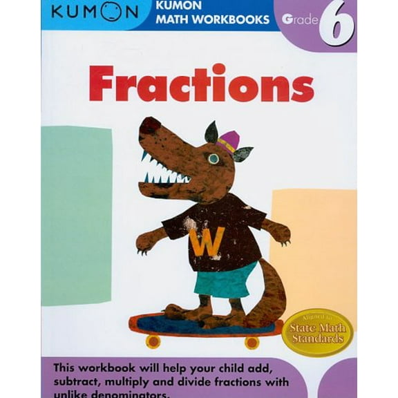 Pre-Owned Kumon Grade 6 Fractions (Paperback) 1933241608 9781933241609