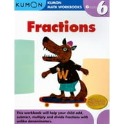 Kumon Math Workbooks Kumon Grade 6 Fractions, Paperback