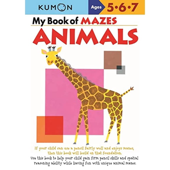 Pre-Owned Kumon Workbooks My Book of Mazes: Animals: Ages 5-6-7, (Paperback)