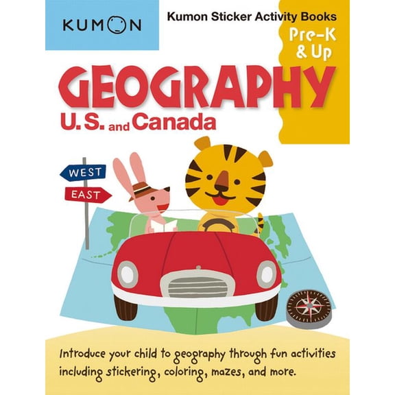 Kumon Sticker Activity Books: Geography U.S. and Canada, (Paperback)