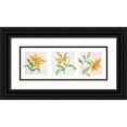 thumbnail image 1 of Kumorek, Krysztov 14x8 Black Ornate Wood Framed with Double Matting Museum Art Print Titled - Yellow lily triptych, 1 of 4